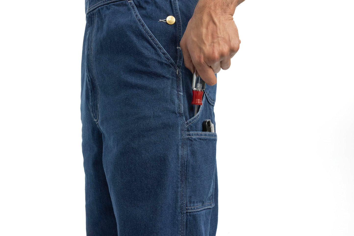 🔥Last Day Promotion!Men's Denim Bib Overalls, Workwear with Adjustable Straps and Convenient Tool Pockets