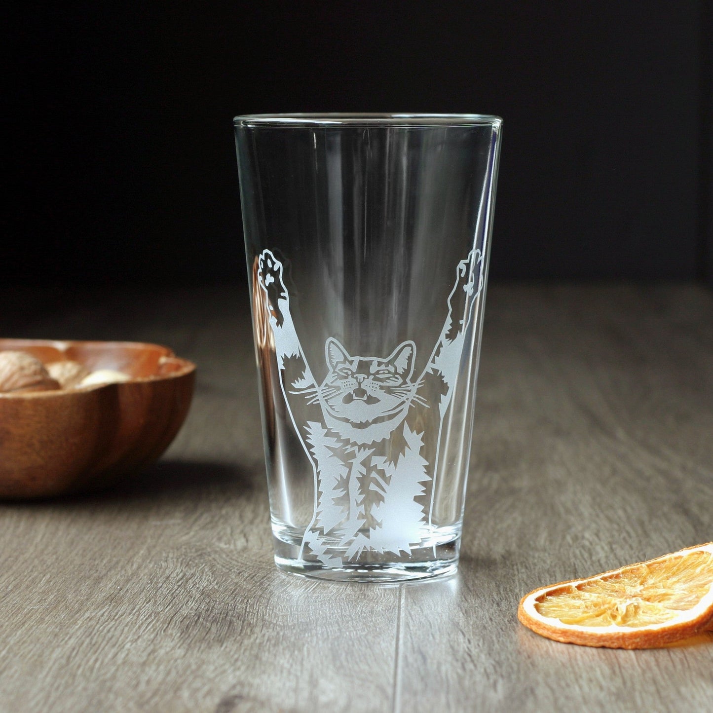 Stretch Cat Beer Pint Glass